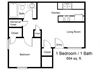 1 Bedroom Floor Plan